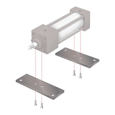 Alpha Technologies Aignep USA Base Bar Mounting Kit 6" Bore NFPA Cylinder BB600